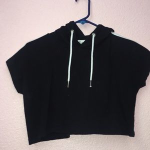 Cropped Short Sleeved Hoodie